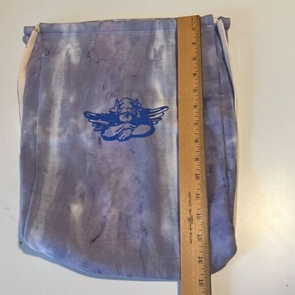 Boys Lie Purple Tie Dye Cotton Slushie Drawstring Backpack Unreleased NWT - Picture 7 of 10
